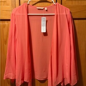 Soft Surroundings Peach Sheer Cardigan